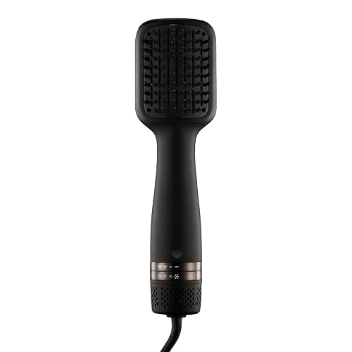 Kristin Ess Hair Volumizing Blow Dryer Brush - Blowout + Hair Straightening Brush - Ceramic + Ionic - Dry, Smooth + Volumize Hair - Flat Padel Base Beauty & Personal Care Kristin Ess