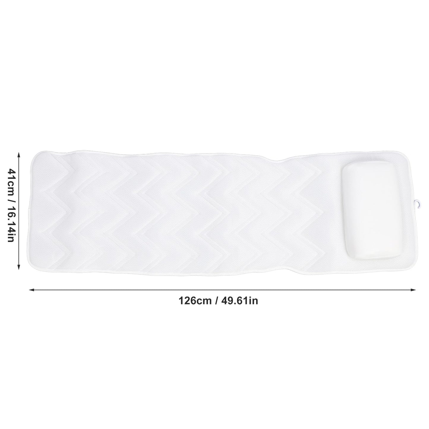 Ejoyous Full Body Bath Pillow, Spa Bathtub Pillow with Anti Slip Suction Cups, Luxury Bath Cushion Mat for Tub, White, Polyester, Neck/Back Support Beauty and Personal Care Ejoyous