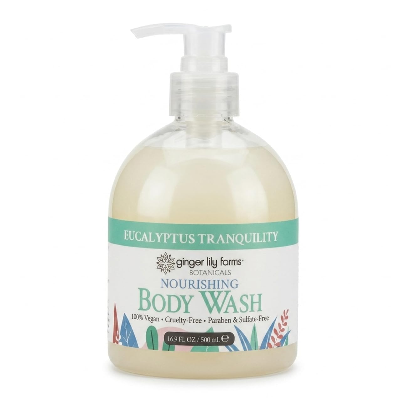 Ginger Lily Farms Botanicals Nourishing Body Wash, 100% Vegan & Cruelty-Free, Eucalyptus Tranquility, 16.9 Fl Oz Beauty & Personal Care Ginger Lily Farms