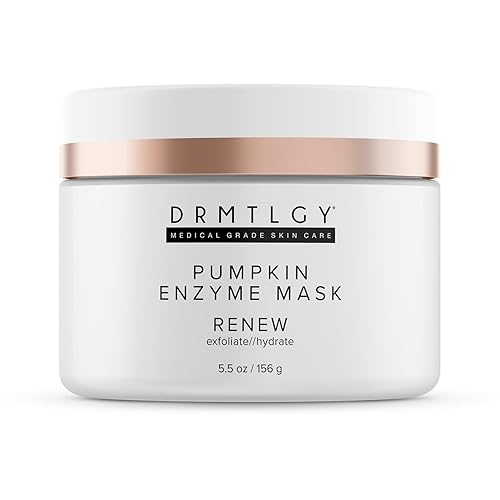 DRMTLGY Pumpkin Enzyme Face Mask with Jojoba Beads. Gentle Exfoliating Pumpkin Facial Mask for Dullness, Uneven Skin Tone, Fine Lines and Wrinkles. Beauty & Personal Care DRMTLGY