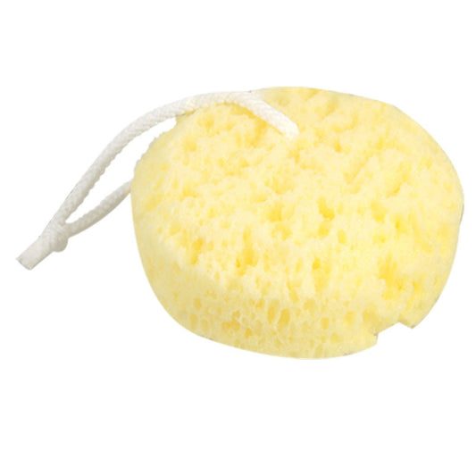 Ruilogod Yellow Round Shower Soft Sponge w Hanging Loop (id: 9e5 b10 ba5 d40 328 Beauty and Personal Care Ruilogod