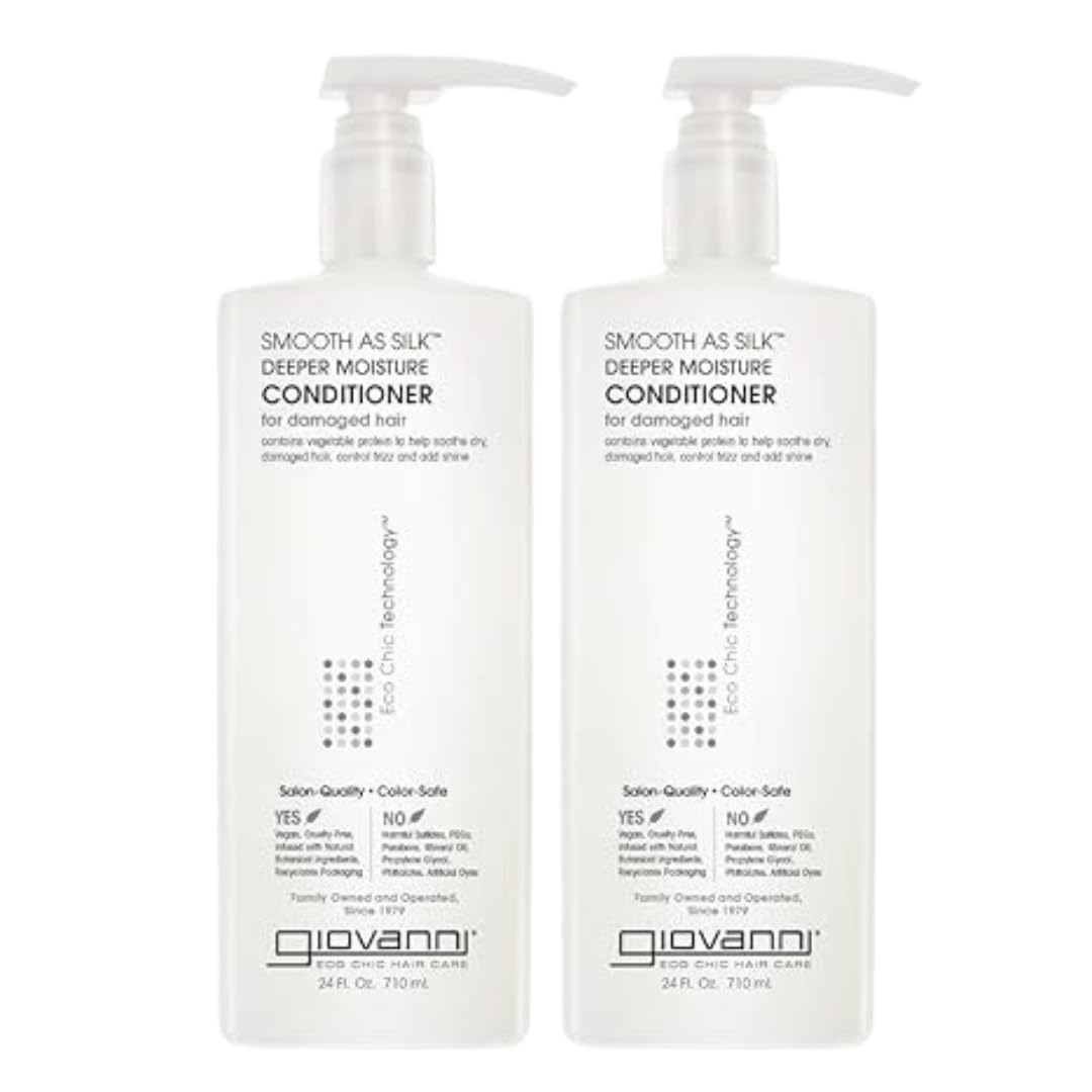 GIOVANNI Smooth As Silk Deeper Moisture Conditioner, 24 oz (Pack of 2)
