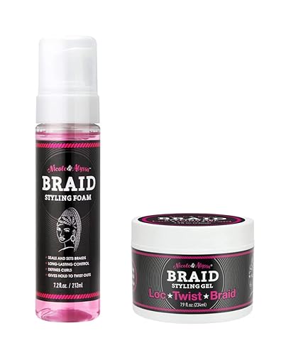 Nicole & Alyssa - Braid Foam and Loc/Twist Gel Combo (7.2oz Foam + 7.9oz Gel) Beauty & Personal Care Nicole & Alyssa