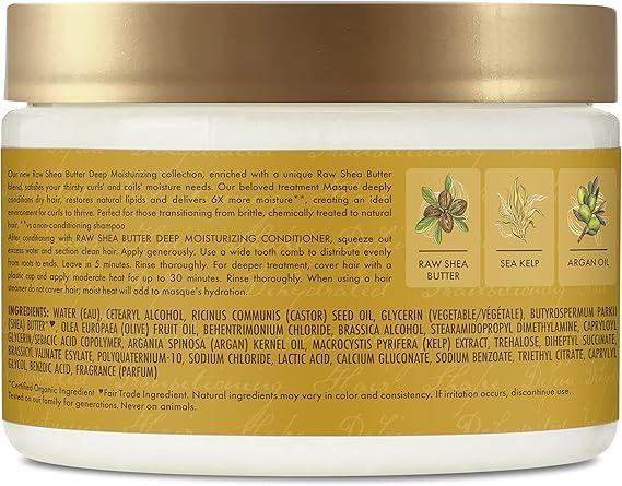 Shea Moisture Raw Shea Masque 12 Ounce Jar (354ml) (2 Pack) Beauty & Personal Care SheaMoisture