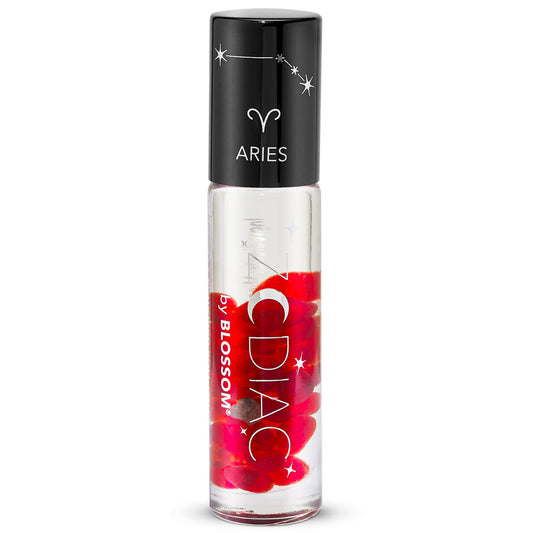 Blossom Lip Gloss Zodiac Sign Vanilla Scented Roll-On Lip Gloss, Moisturizing + Hydrating with Zodiac Crystals, Made in USA, 0.20oz, Aries Beauty & Personal Care Blossom
