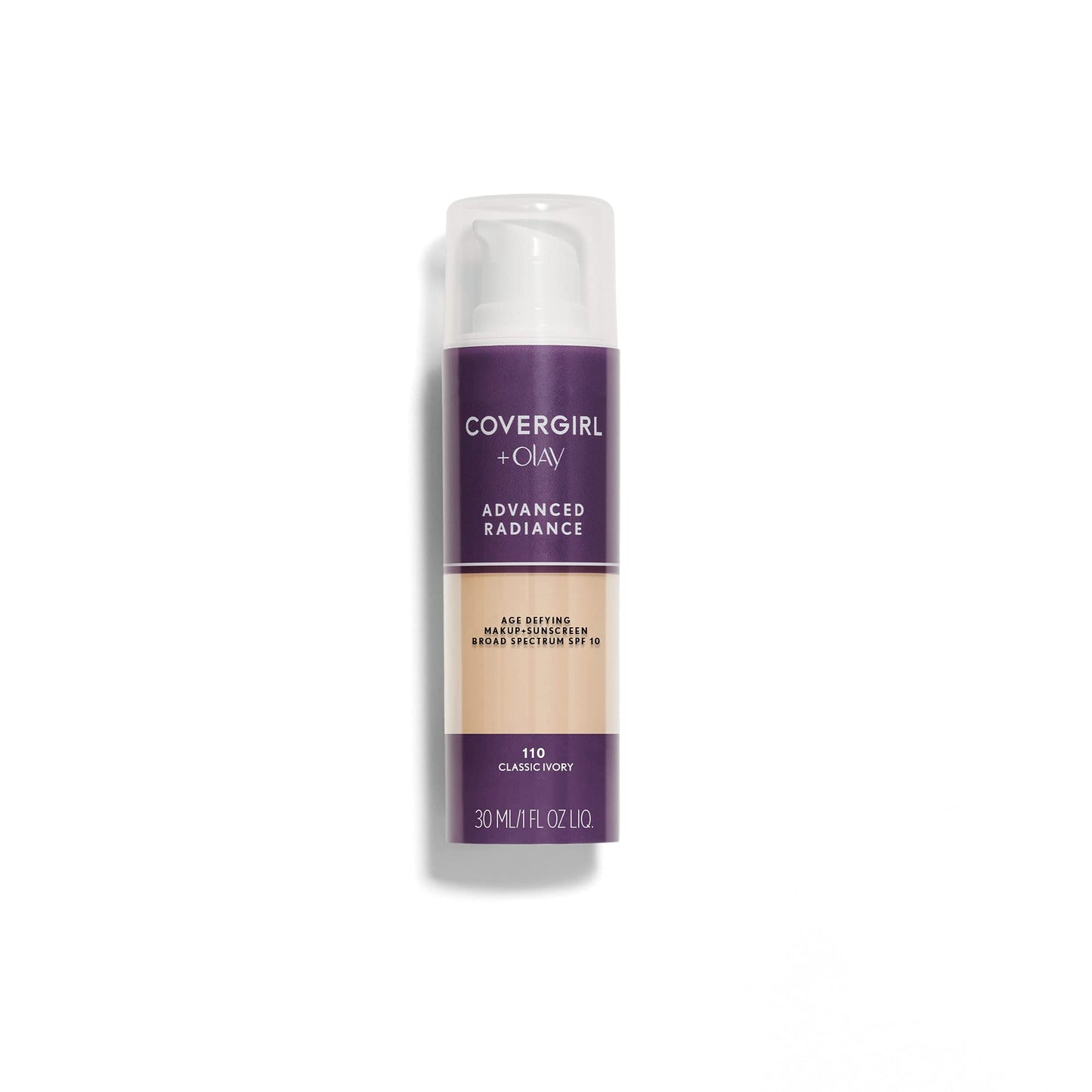 COVERGIRL Advanced Radiance Age Defying Liquid Foundation in Classic Ivory, Hides Wrinkles & Lines, Sensitive Skin Safe, Packaging May Vvary Beauty & Personal Care COVERGIRL