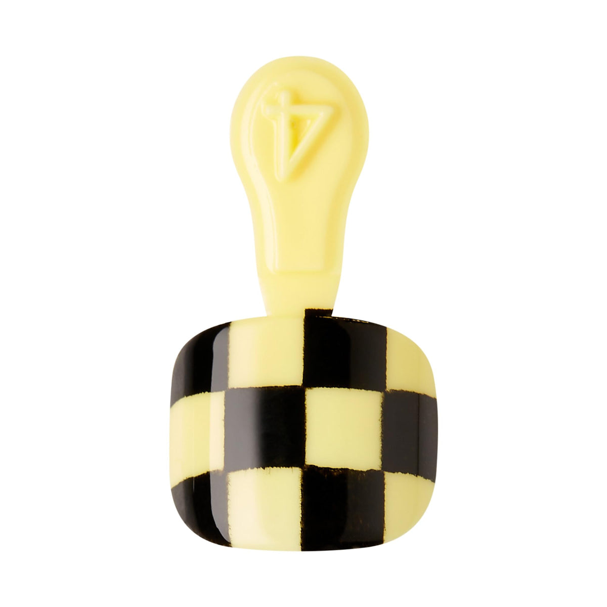KISS Impress No Glue Pedi Press-On Toenails, Green, Smile Face, Yellow Chess, Squoval Shape, Includes 24 Nails, Prep Pad, 1 Manicure Stick, 1 Mini