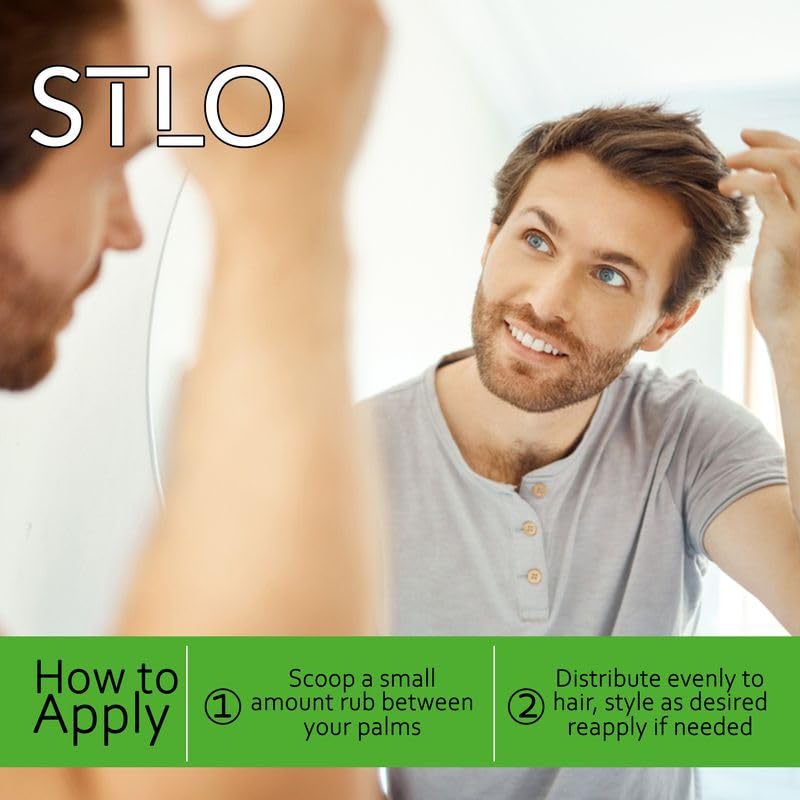 STLO Pomade High Shine - Medium Hold - Hair Styling Cream for Frizz Control and All Day Professional Look Beauty & Personal Care STLO