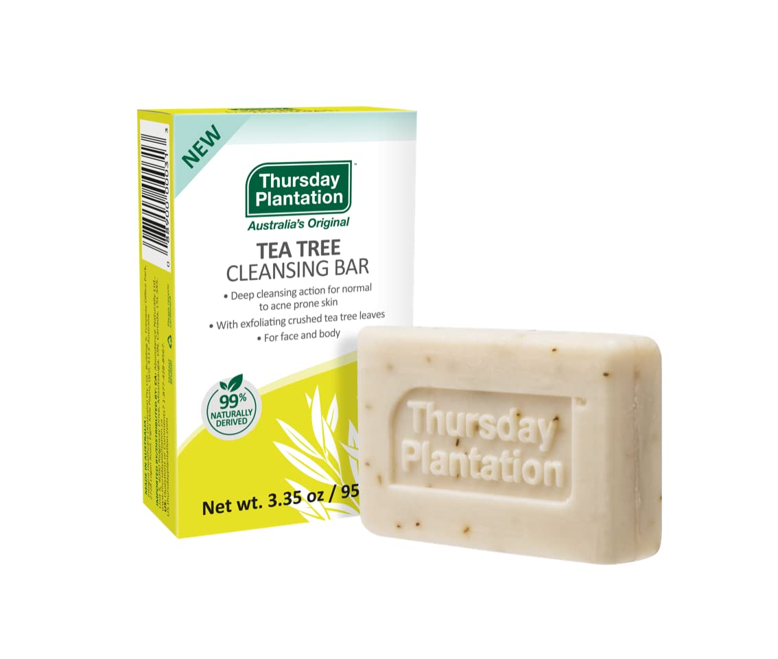 Thursday Plantation Tea Tree Cleansing Bar for Acne-prone Skin on Face and Body 3.35 oz Beauty & Personal Care Thursday Plantation