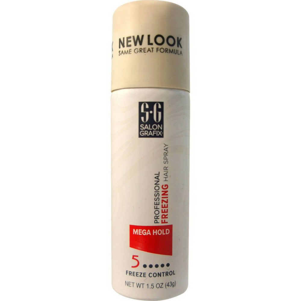 SALON GRAFIX Mega Hold Hairspray - Freeze Control and Fast Drying Formula for the Ultimate in Hold and Shine - Travel-Size Salon-Quality Hair Spray Beauty & Personal Care Salon Grafix