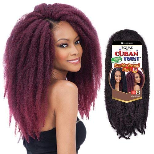 Freetress Equal Synthetic Hair Braids Double Strand Style Cuban Twist Braid 16" (6-PACK, 2)
