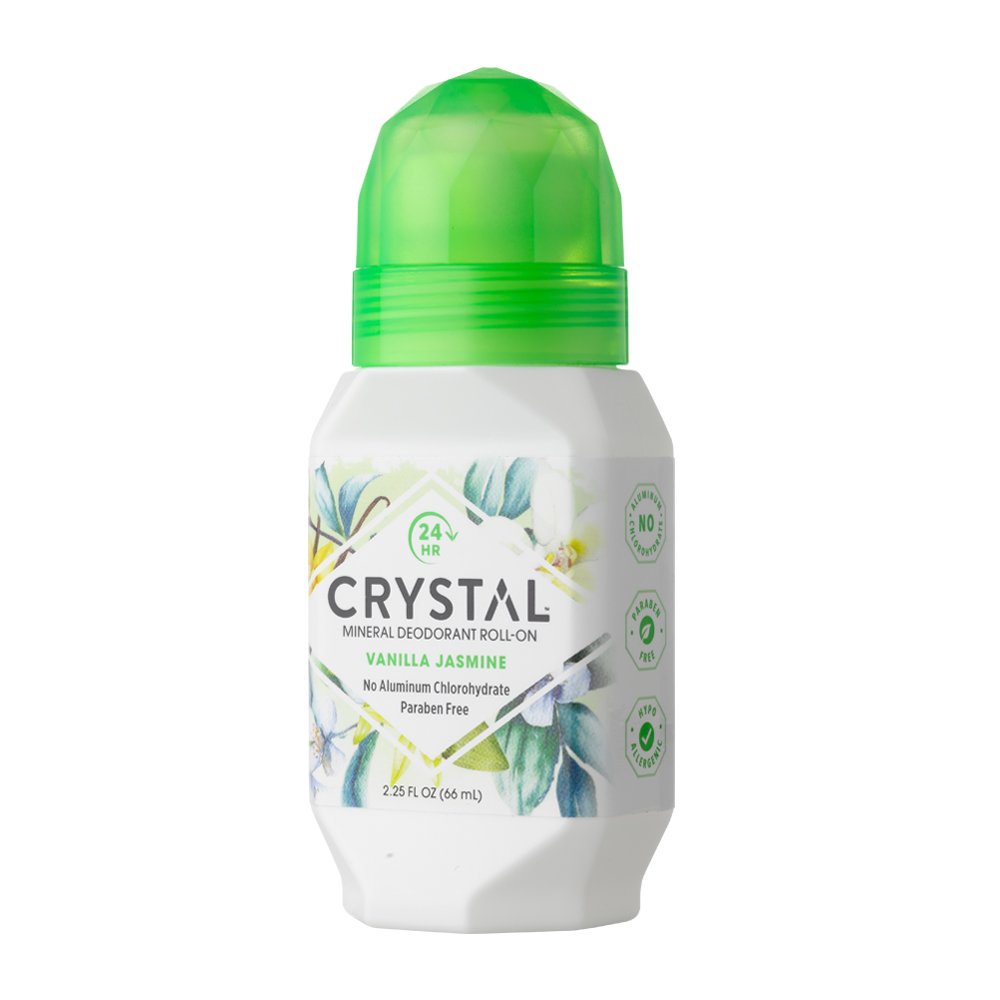 Crystal Mineral Deodorant Roll-On, Vanilla Jasmine, 2.25 oz (Pack of 4) Beauty and Personal Care Crystal Essence