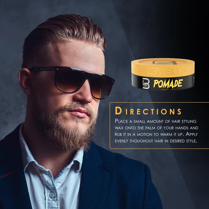 L3 Level 3 Pomade - Improves Hair Strength and Volume Long-Lasting Hold Beauty & Personal Care L3