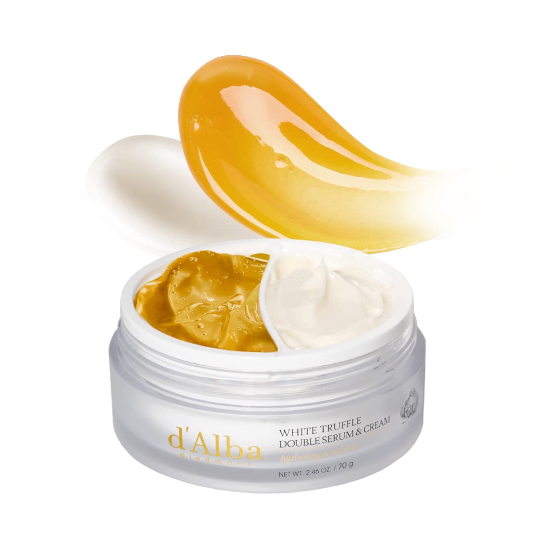 d'alba Piedmont White Truffle Double Serum & Cream, Vegan Skincare, 2-in-1 Face Moisturizer, Vegan Collagen, Skin Firming and Tightening, Non Beauty and Personal Care d'alba Piedmont Default Title