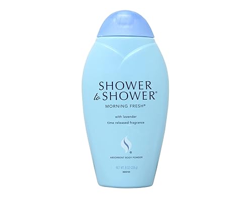 Shower to Shower Morning Fresh Body Powder with Lavender for Men & Women, Talc Free, Sweat Absorbing, Prevents Chafing & Odor, Deodorizing - 8 Ounce Beauty & Personal Care Shower To Shower