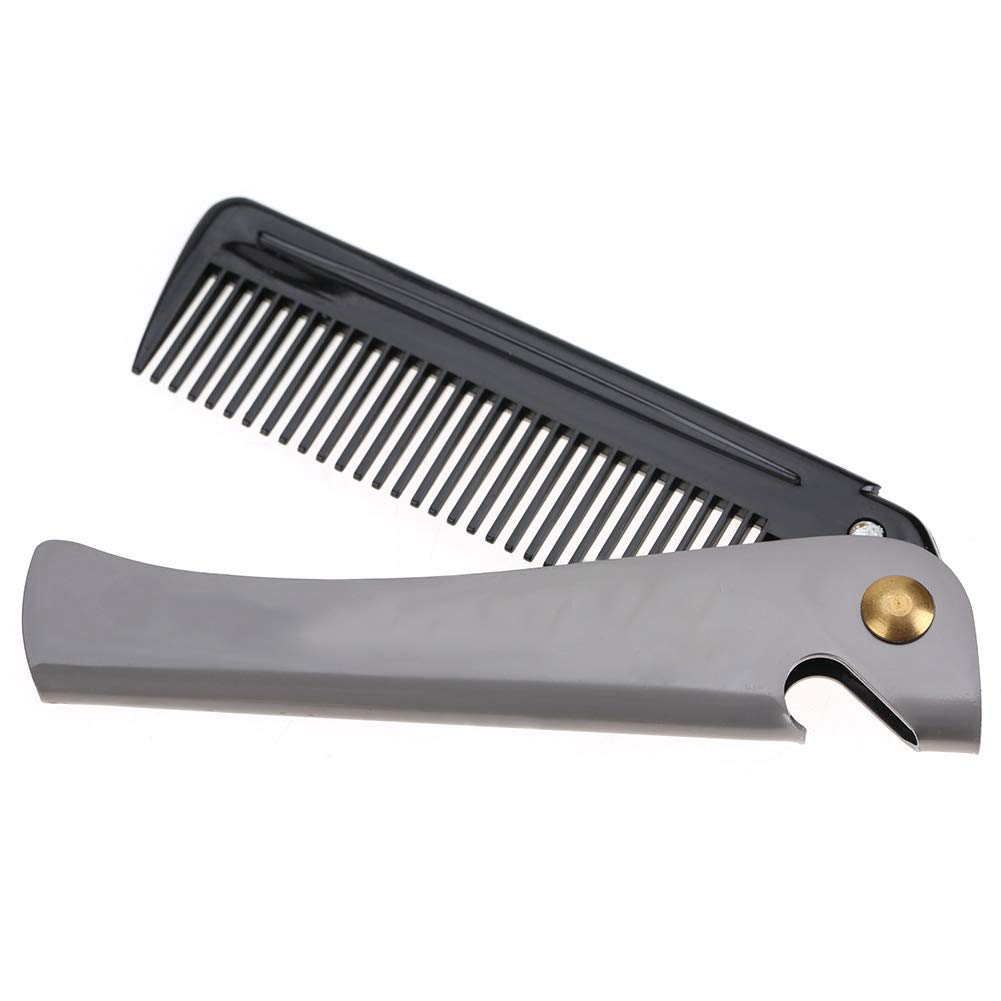 Pocket Stainless Steel Beard Comb Moustache Comb with Smooth Round Teeth for Men Grooming Beard Maintenance Tool (Peines para Barba y Bigote) Beauty and Personal Care EIMSOAH