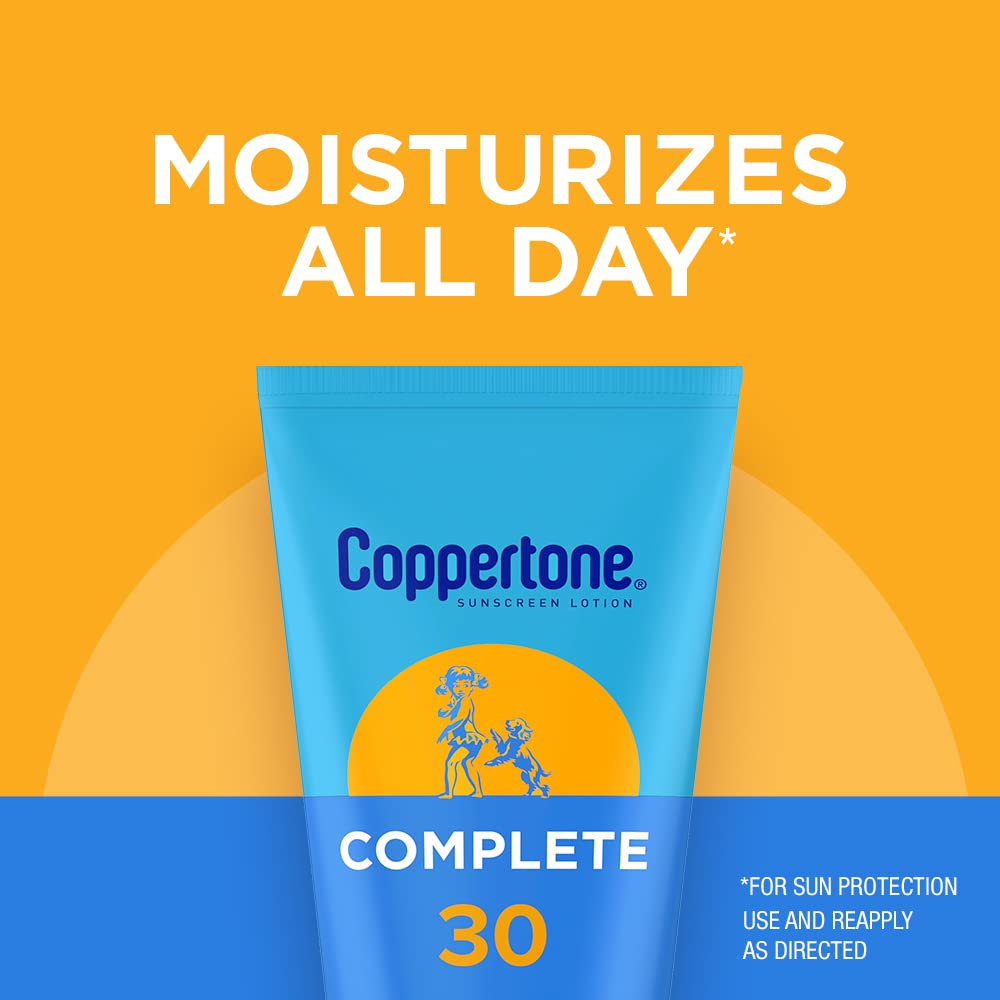 Coppertone Complete Sunscreen Lotion SPF 30, Face and Body Sunscreen, Lightweight, Water Resistant, 7 Fl Oz Beauty & Personal Care Coppertone