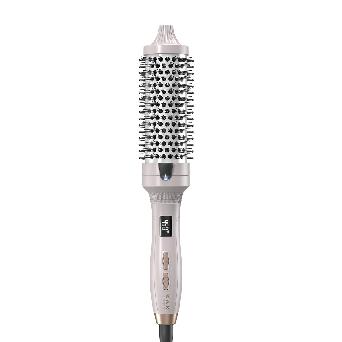 K&K 1.5 Inch Thermal Round Brush for Blowout Style, Silver