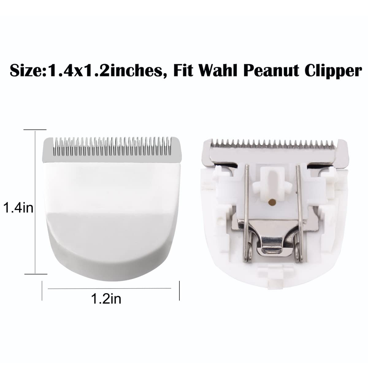 2PCS White Professional Peanut Clippers/Trimmers Snap On Replacement Blades #2068-300-Fits Compatible with Peanut Hair Clipper Beauty and Personal Care colorski