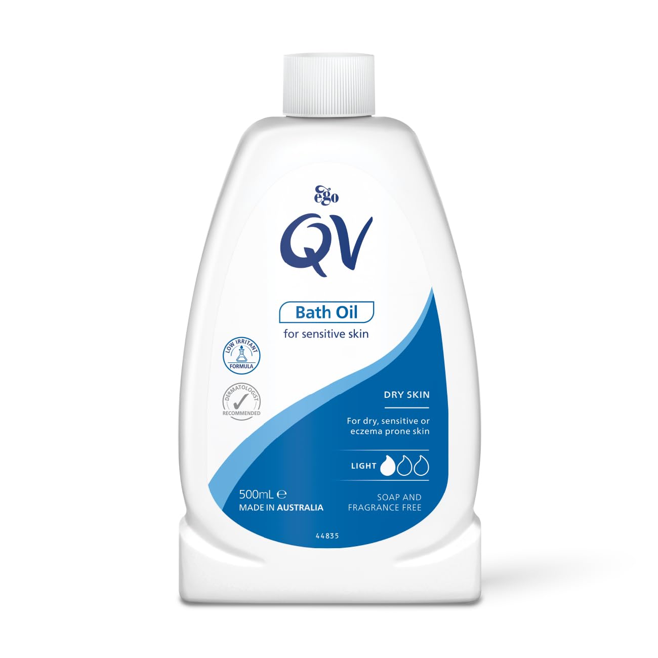 QV Bath Oil (500 ml) Moisturising Bath Soak for Sensitive Skin, Relief from Dry Itchy Skin, Gentle pH Balanced Formula, Fragrance Free, Soap Free, Non Beauty and Personal Care QV