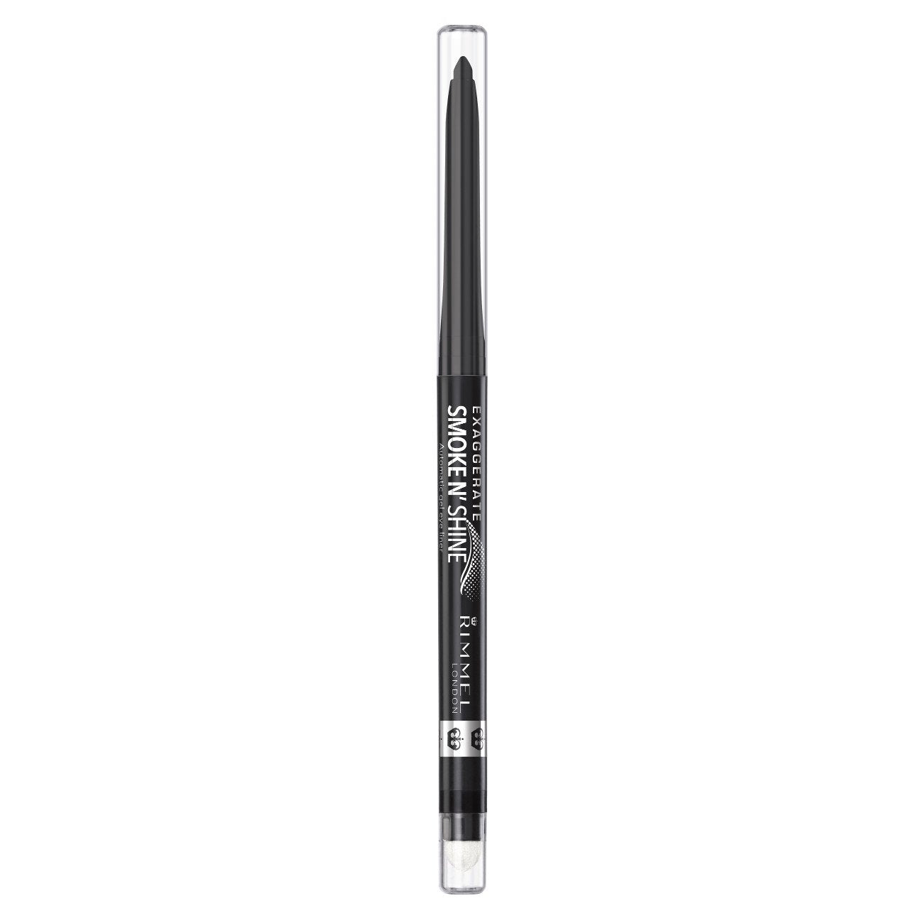 Rimmel London Exaggerate Smoke n' Shine Eye Definer Eyeliner, Long-Wearing, Gel Formula, Flake-Free, 001, Little Black Smokey, 0.01oz Beauty & Personal Care Rimmel