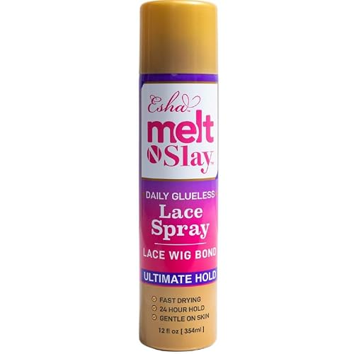 Esha MELT N SLAY Glueless Lace Spray - Ultimate Hold, Sweat & Water Resistant, Long-Lasting Secure Grip for Lace Wigs, Invisible Matte Finish & Edge Beauty & Personal Care Esha