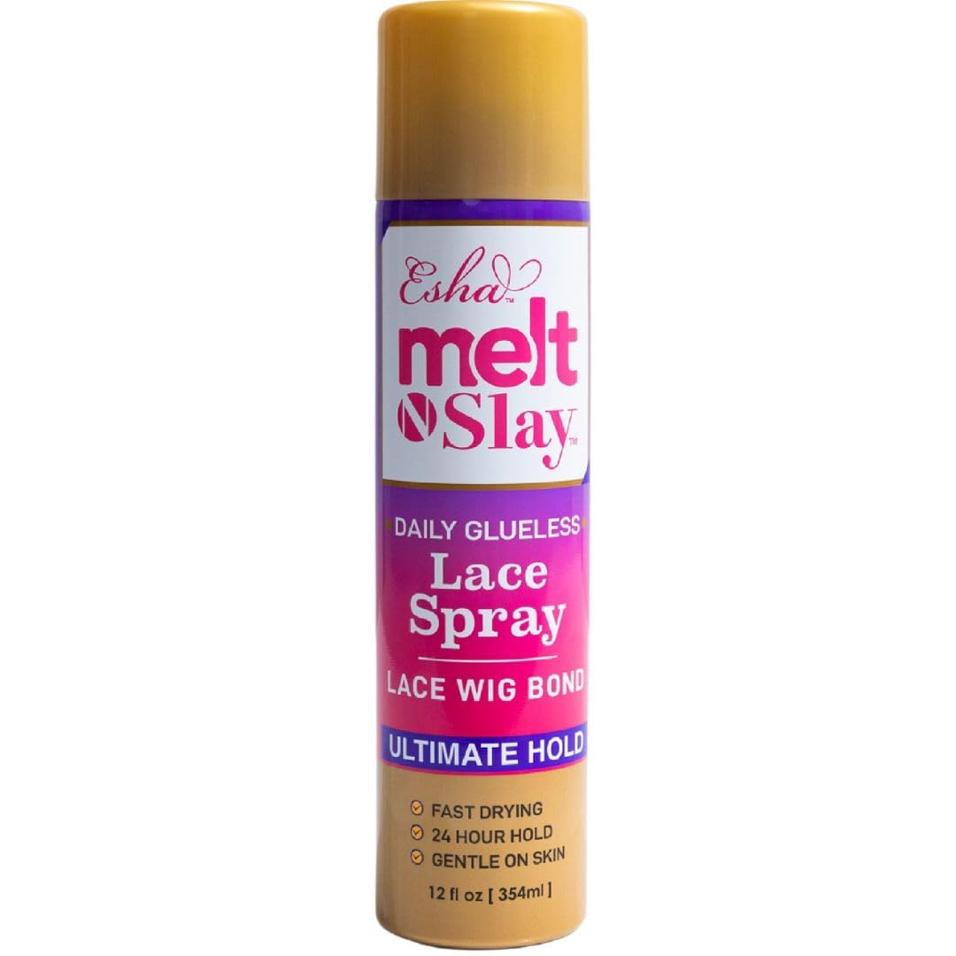 Esha MELT N SLAY Glueless Lace Spray - Ultimate Hold, Sweat & Water Resistant, Long-Lasting Secure Grip for Lace Wigs, Invisible Matte Finish & Edge Beauty & Personal Care Esha