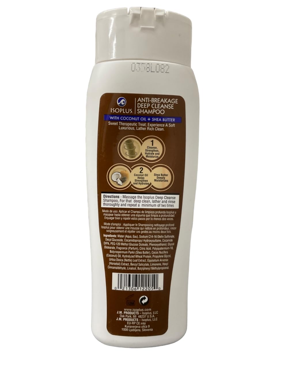 Isoplus Deep Cleanse Shampoo With Coconut Oil & Shea Butter 13.5 Oz Beauty & Personal Care Isoplus