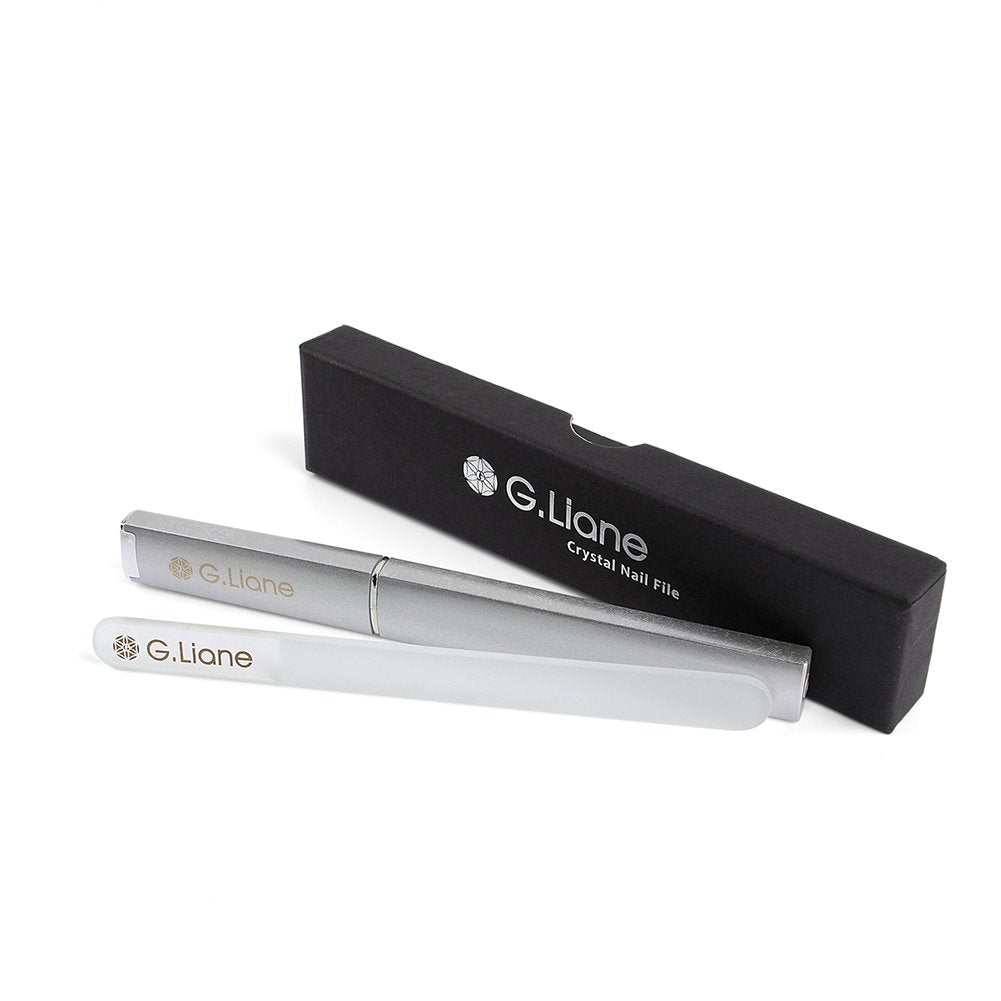 G.Liane Crystal Glass Nail File Professional Double Sided Etched Crystal Nail File Set for Nail Art & Nail Care Alternative to Metal Nail Files Emery Beauty & Personal Care G.Liane