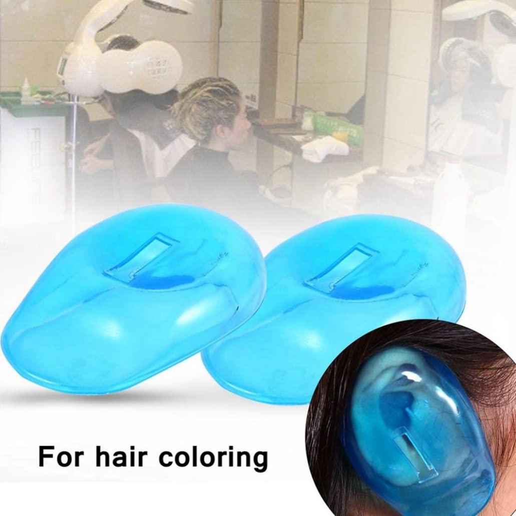 1Pair Silicone Ear Cover Ear Protector Hair Dye Ear Covers Waterproof Shield Anti Staining Plastic Ear Guard Hair Dye Earmuffs for Salon Or Home Beauty and Personal Care OnIUeZky