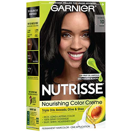 Garnier Nutrisse Nourishing Color Creme Black [10] 1 ea (Pack of 3) Beauty & Personal Care NUTRISSE