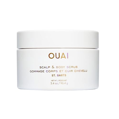 OUAI Scalp & Body Scrub, St. Barts Travel Size - Exfoliating Body Scrub with Sugar & Coconut Oil Blend for Smooth, Moisturized Skin - Gentle Scalp Beauty & Personal Care OUAI