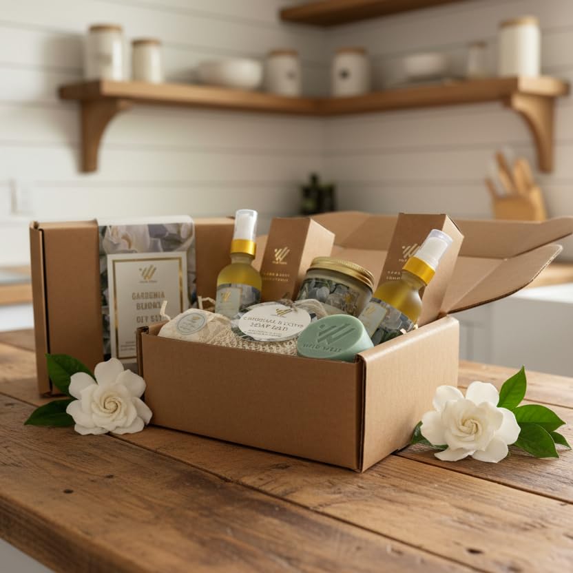 Wild Vibes Gardenia Blooms Aromatherapy Gift Box Perfect for Birthdays, Mother's Day, Thank You Days. Luxurious Body Oil, 2 in 1 Bubbles, Bath Bomb Beauty & Personal Care Wild Vibes