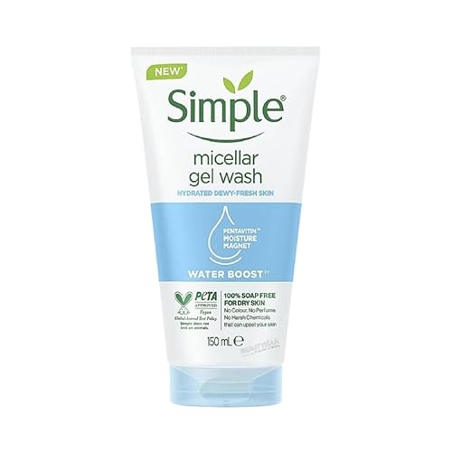 Simple Water Boost Micellar Gel Facial Wash, 5 Oz (150 ML) (1 Count) Beauty & Personal Care Simple