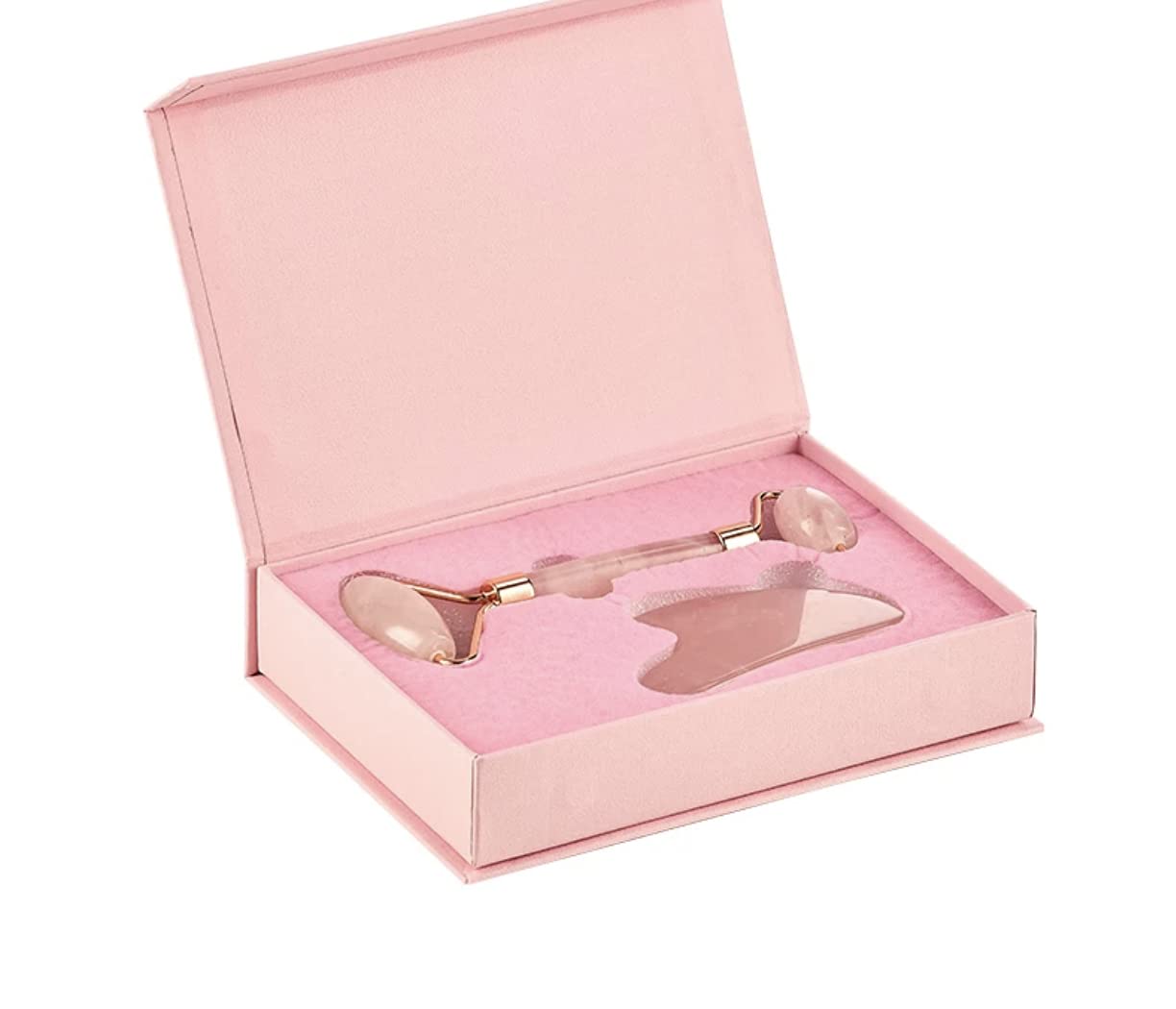 Face Roller Skin Care - Jade Roller Gua Sha Set, Rose Quartz Face Roller | Ultimate Facial Skin Care Products & Beauty Products Tools | Jade Facial Beauty & Personal Care June Berry