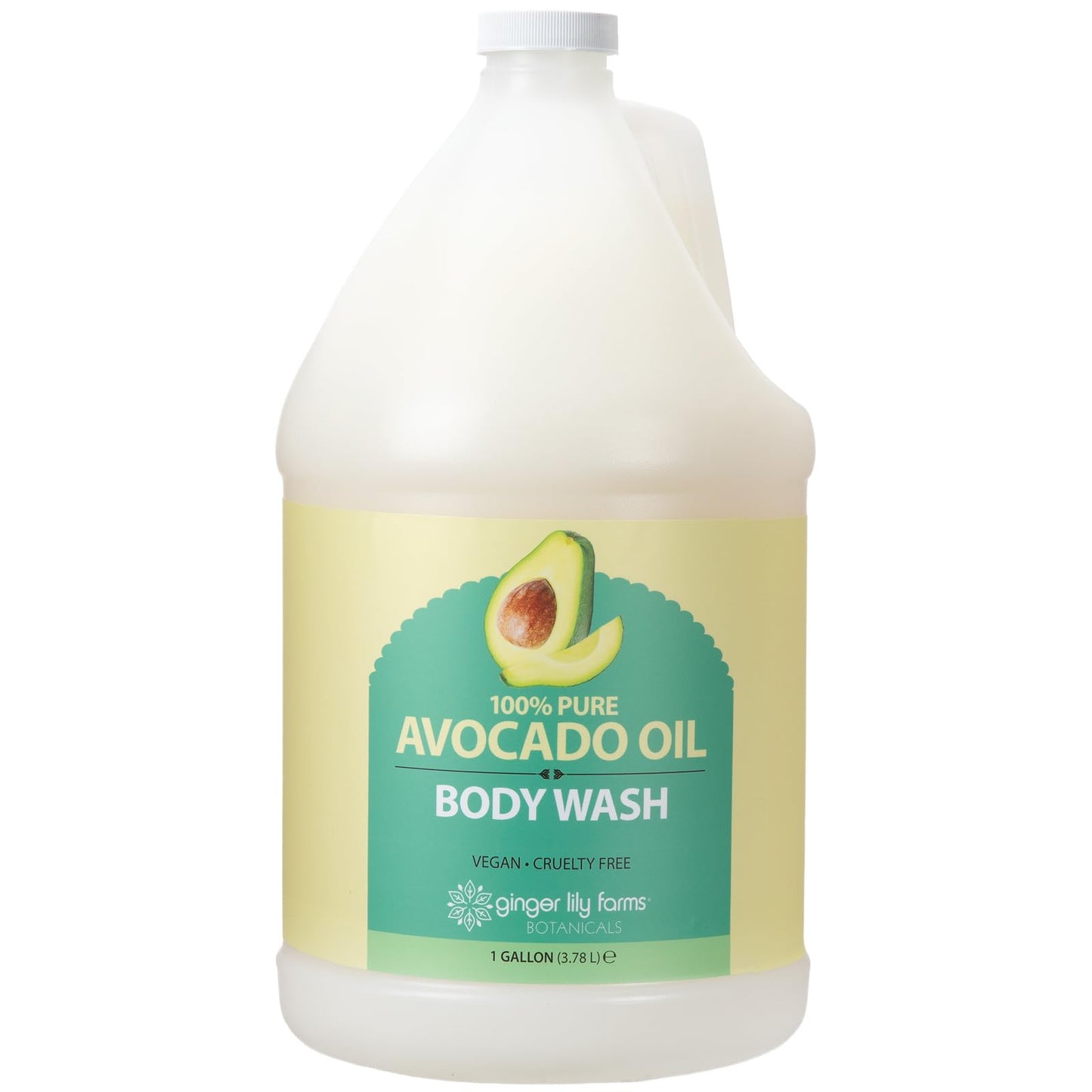 Ginger Lily Farms Botanicals 100% Pure Avocado Oil Body Wash for All Skin Types, 100% Vegan & Cruelty-Free, 1 Gallon (128 Fl Oz) Refill Beauty & Personal Care Ginger Lily Farms