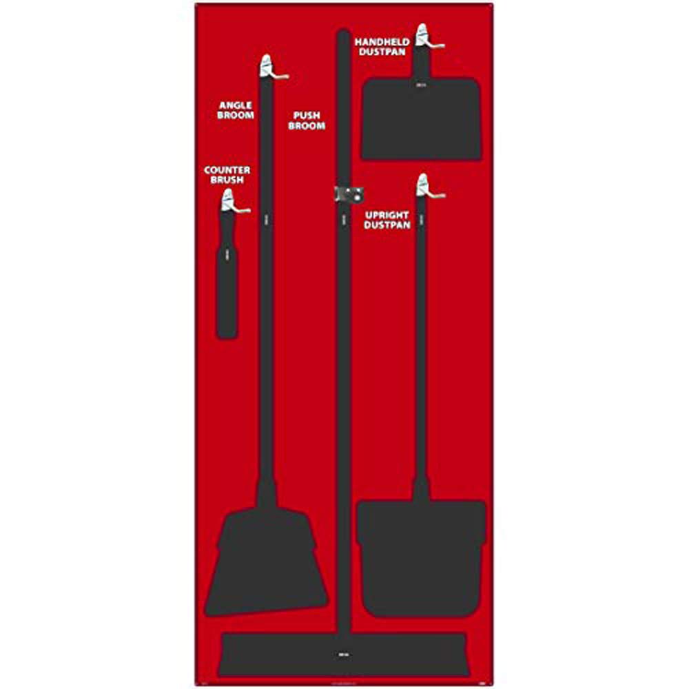 NMC SB105FG 5S Janitorial Shadow Board, Red/Black, 68"X30", ProSeriesAcrylic (Tools Sold Separately) Beauty & Personal Care NMC