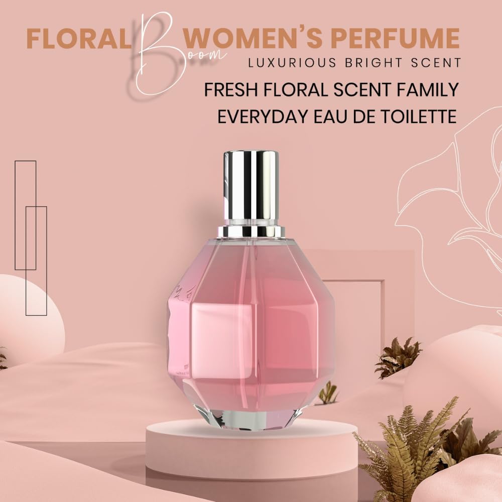 Sandora Fragrances FLORAL BOOM Women's Perfume - Floral, Bergamot and Osmanthus; Orchid, Jasmine, Rose, Freesia and African Orange Flower; Patchouli Beauty & Personal Care Sandora Fragrances