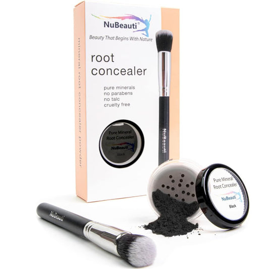 NuBeauti Hair Root Touch Up Powder - Black - Root Cover Up & Hairline Concealer - Longer-Lasting Power - 11 True-to-Nature Shades - Zero Fragrance Beauty & Personal Care NuBeauti