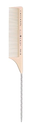 Cricket Silkomb Pro-50 Fine Tooth Rattail Comb for Hair - Precision Styling Tool with Seamless Teeth & Metal Tail for Sectioning, Weaving, and Smooth Beauty & Personal Care Cricket
