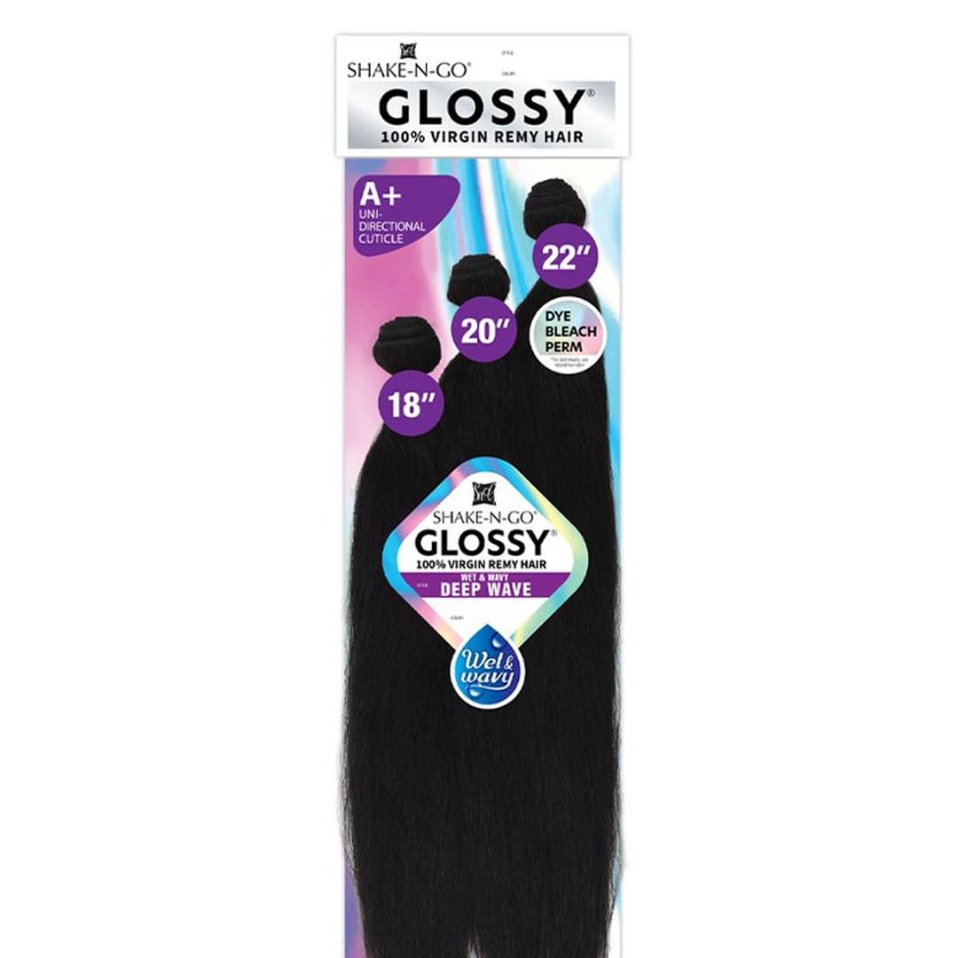 SHAKE-N-GO Glossy Wet & Wavy Deep Wave (10"/12"/14", NATURAL)