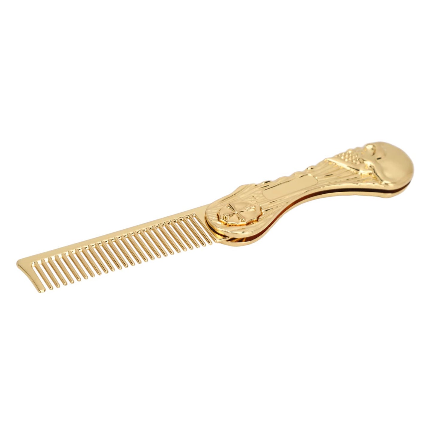 ZJchao Mustache Comb, Beard Comb Folding Foldable Zinc Alloy Prevent Static for Hairdressing (Gold) Beauty and Personal Care ZJchao