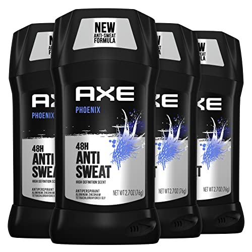 AXE Antiperspirant Deodorant for Men Phoenix 4PK 48H Sweat & Odor Protection for Long Lasting Freshness, Crushed Mint & Rosemary Men's Deodorant 2.7 Beauty and Personal Care AXE