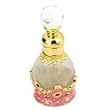 Suoirblss 0.5oz Retro Metal and Glass Perfume Bottle Refillable Empty Aromatherapy Essential Oil Bottle Beauty & Personal Care Suoirblss