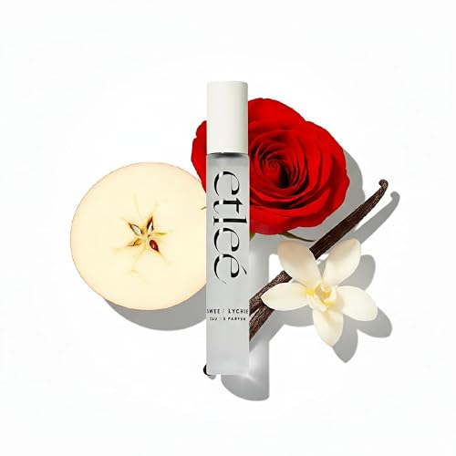 ETLEÉ Sweet Lychee Eau de Parfum 0.34oz, Fruity Floral Long Lasting Perfume With Vanilla, Apple, Lemon, Amber, Musk, Rose & Jasmine, Layerable Luxury Beauty & Personal Care ETLEÉ