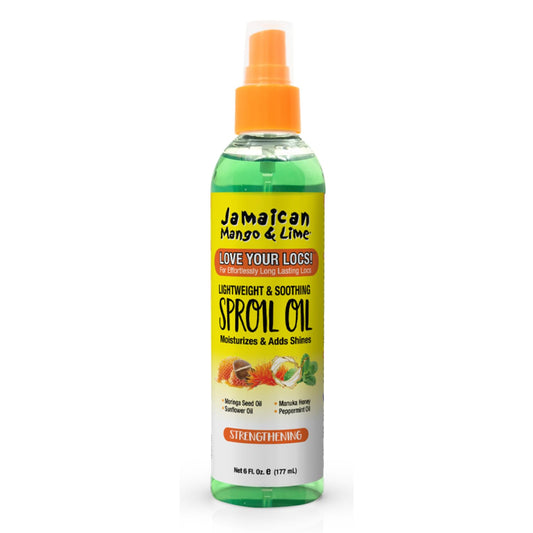 Jamaican Mango & Lime Love Your Locs Lightweight Spray Oil - Nourishing Shine & Scalp Relief for Locs, Braids, Twists, Curls 6 oz Beauty & Personal Care Jamaican Mango & Lime