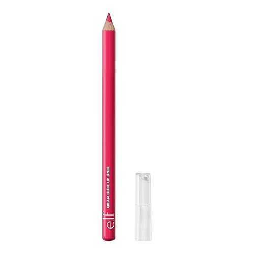 e.l.f. Cream Glide Lip Liner, Highly-Pigmented Pencil For Shaping & Sculpting Lips, Semi-Matte Finish, Vegan , Fuschia Forward Beauty & Personal Care e.l.f.