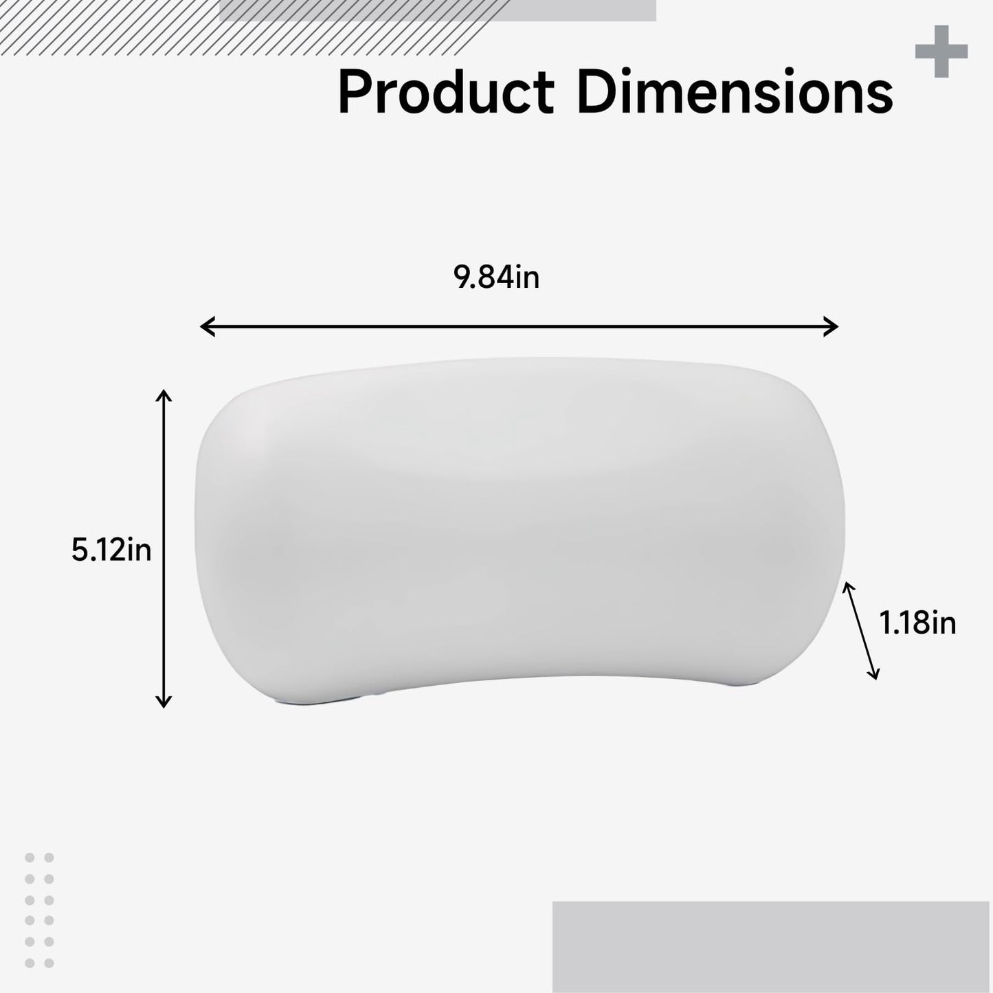 yeeplant Soft Pu Hot Tub Pillow, Spa Headrest, 9.8 X 5.1 X 1.2 in / 25 X 13 X 3 Cm, Pure White Beauty and Personal Care yeeplant