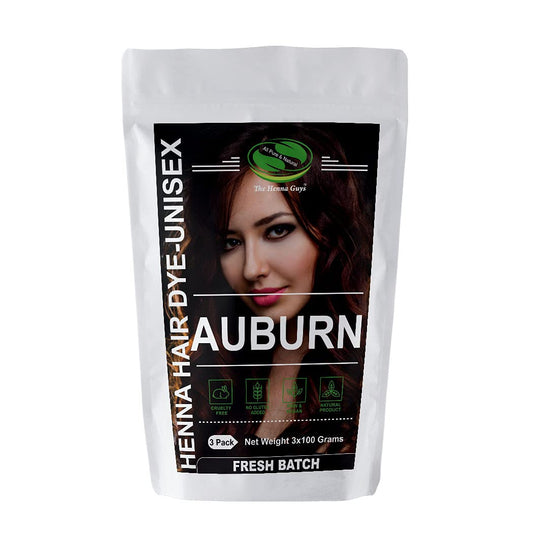 3 Packs Of Auburn Henna Hair & Beard Color/Dye 100 Grams - Natural Hair Color, Plant-based Hair Dye - The Henna Guys Beauty & Personal Care The Henna Guys