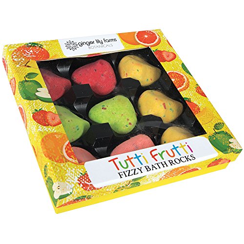 Ginger Lily Farms Botanicals Tutti Frutti Fizzy Bath Rocks Gift Set, One Ounce Each, 9-Count Beauty & Personal Care Ginger Lily Farms